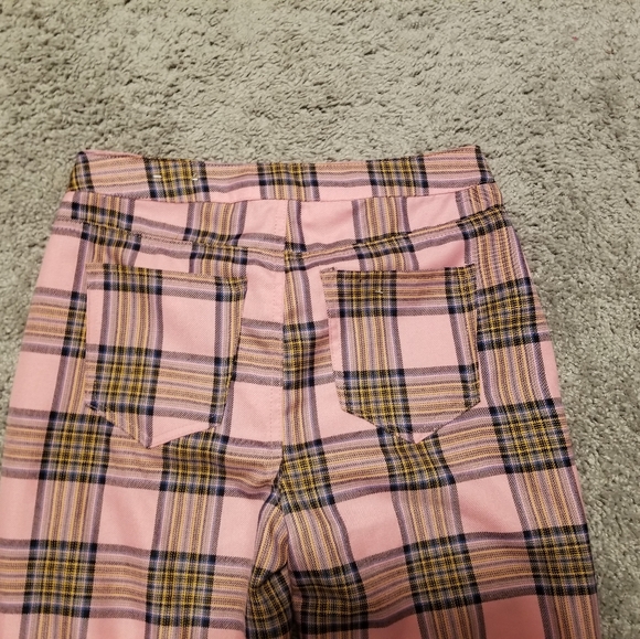 ALMOST FAMOUS 90S PLAID BELL BOTTOMS PINK CLUELESS SEXY NEW FALL FLARE MEAN GIRL - Picture 5 of 5